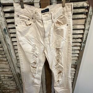 Aeropostale Women's Boyfriend Jeans in Cream